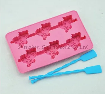 

200pcs/lot Luo Hasi-purpose modeling ice box cartoon cow - Silicone Ice Cube / strange new ice maker