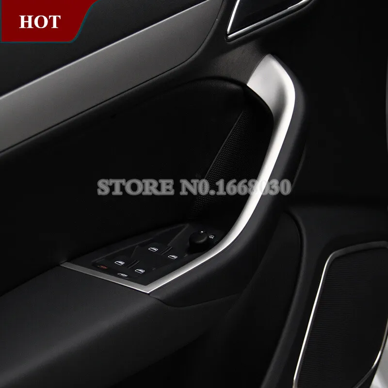 

Inner Door Armrest Window Switch Button Cover Trim 4pcs For Audi Q3 8U 2012-2017