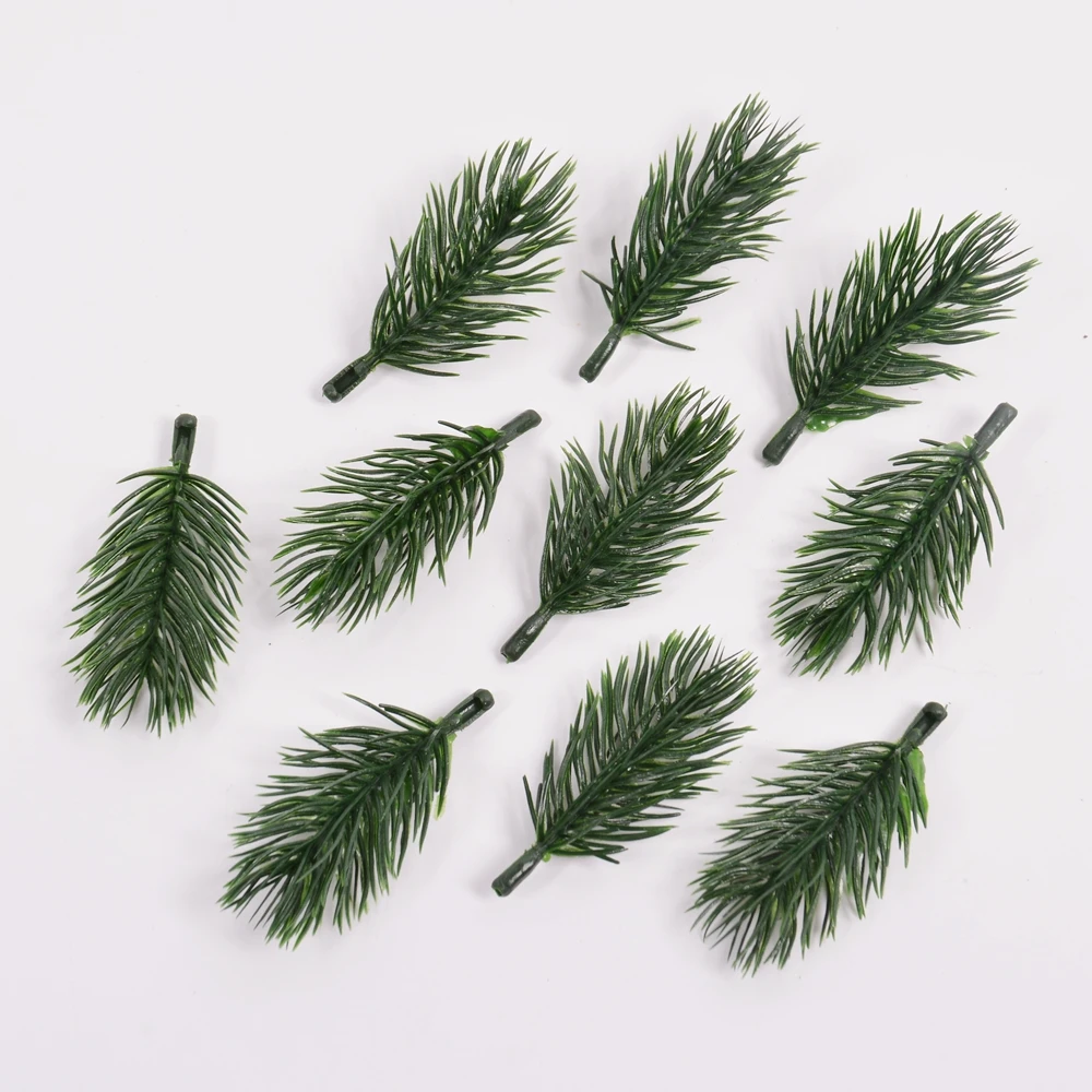 

10PCS Pine Needle Artificial Fake Plant Artificial Flowers Branch For Christmas Tree Decoration For Home Accessories DIY Bouquet