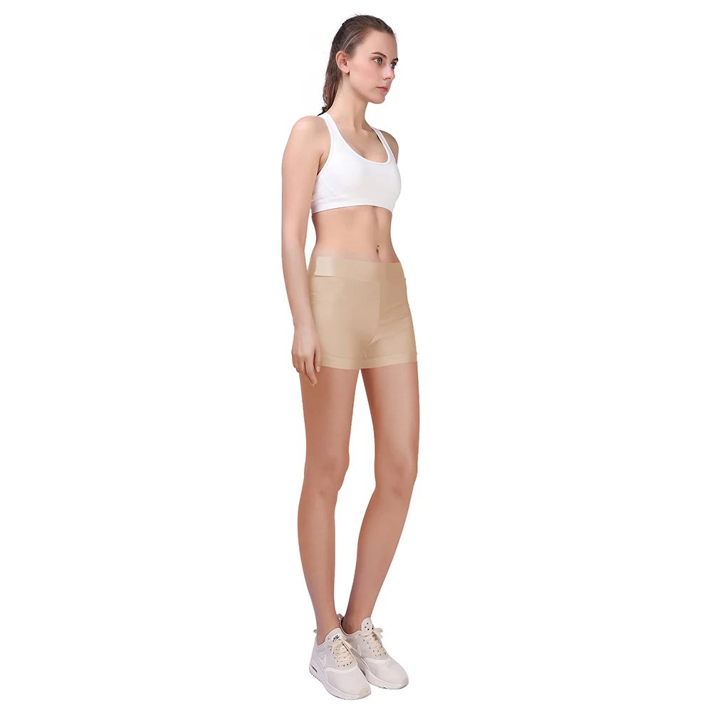 SPEERISE-Womens-Skinny-Dance-Mid-Waisted-Shorts-White-Lycra-Spandex-Capris-Workout-Gymnastics-Ladies-Fitness-Shorts (4)