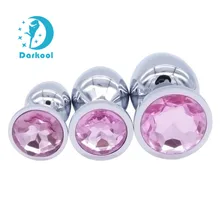 Hot Sell Metal Anal Toys Stainless Steel Plug Anal Butt Jeweled Large Medium Small butt plug