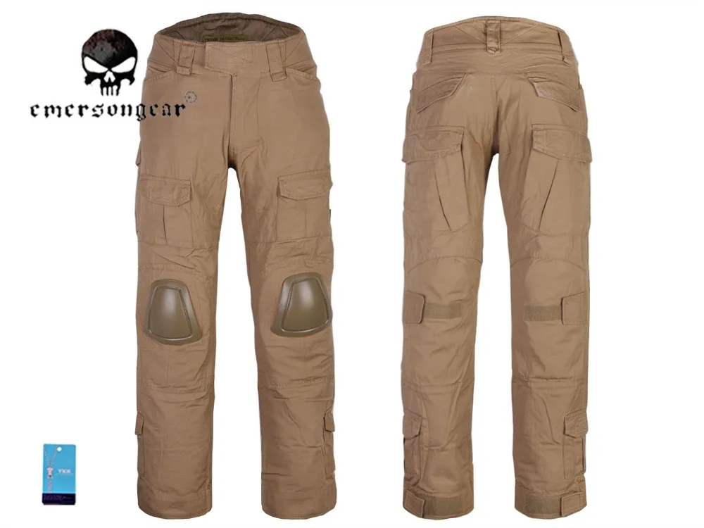 Мужские военные страйкбол BDU военные брюки Emerson тактические Gen2 брюки с наколенниками Multicam черный загар