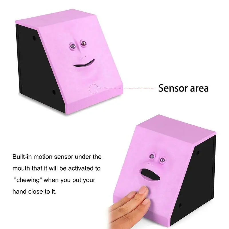  Kawaii Chewing Piggy Bank Cat Face Money Eating Box Automatic Saving Bank Safe Box Savings Money fo