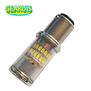 

100pcs 1156 P21W BA15S 1157 BAY15D 48 SMD 3014 Lens LED BAU15S Turn Signal Brake light Car Styling White Red