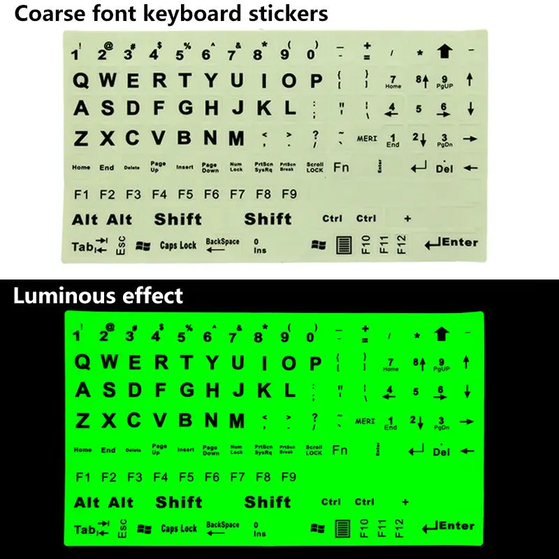 English US Glowing Keyboard Stickers - CNR - Foto 10
