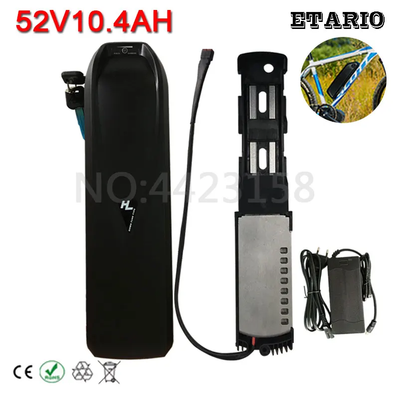 US EU Free Tax Hailong Down Tube Battery 52V 10AH Ebike комплект литий-ионный батарей аккумулятор с 58 8 V 2A