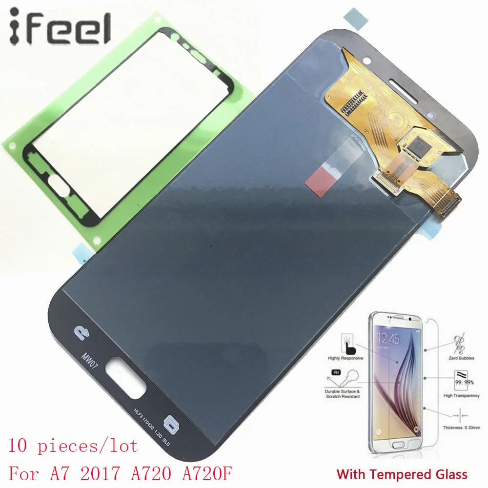 

10PCS/Lot For Samsung Galaxy A7 2017 A720 A720F A720F/DS LCD Display Touch Screen Super AMOLED Digitizer