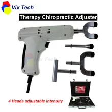 Therapy spine Chiropractic Adjusting Instrument Correction Activator Massager impulse gun, 4 Heads adjustable intensity