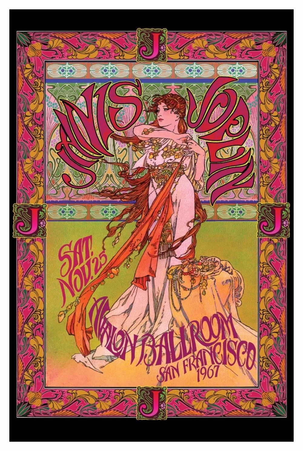 

JANIS JOPLIN - MASSE CONCERT CLASSIC ROCK ART SILK POSTER Decorative Wall paint 24x36inch