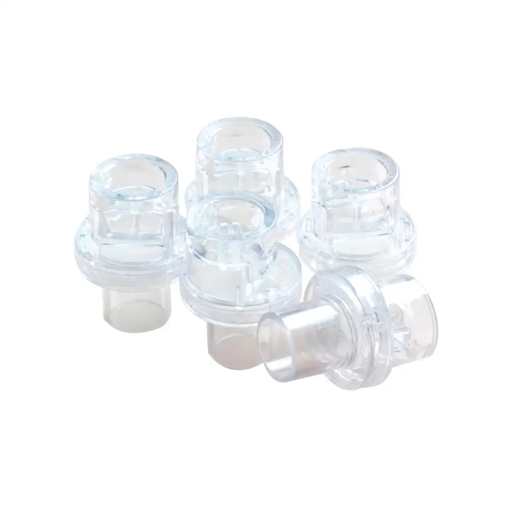 100pcs CPR Training Valve CPR Resuscitator Replacement Oxygen Inlet Mouthpiece Mask Mouth To Mouth Breathing Dia 22/17mm