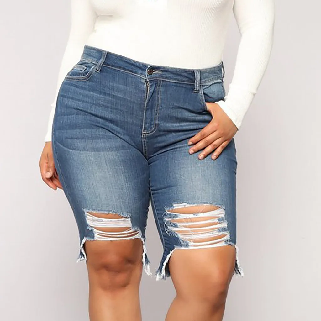 Джинсовые шорты Для женщин плюс размер женские шорты новая летняя Для женщин летние короткие джинсы женские карманы джинсовые шорты c