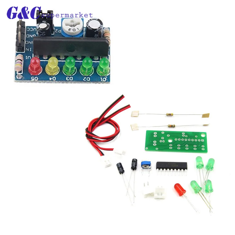 

KA2284 Power Battery Level Indicator Pro Audio Level Indicating Module 5 LED Controller AC DC Signal Pcb Board 3.5V-12V