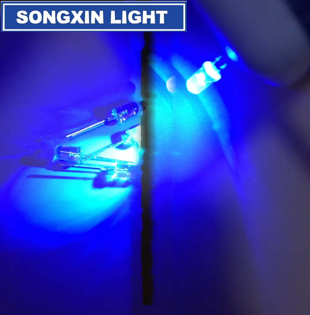 1000 шт. 5 мм светодиодный мигающий синий прозрачный мигающий светильник светящиеся диоды мигающий 5 мм мигающий светодиодный Диод 5 мм danshan B
