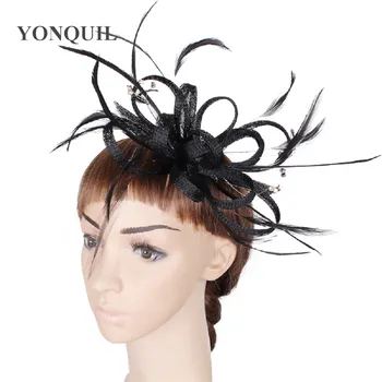 

NEW Sinamay hats kentucky fascinator hair accessories for wedding 17 colors ladies cocktail hat black derby Headpieces for sale