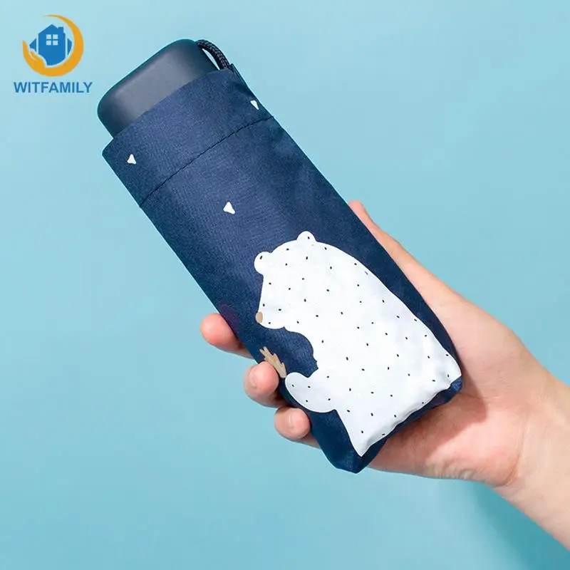 

Mini Pocket Compact Folding Sun Uv Rain 5 Light Anti Small New Travel UV Protect Umbrella