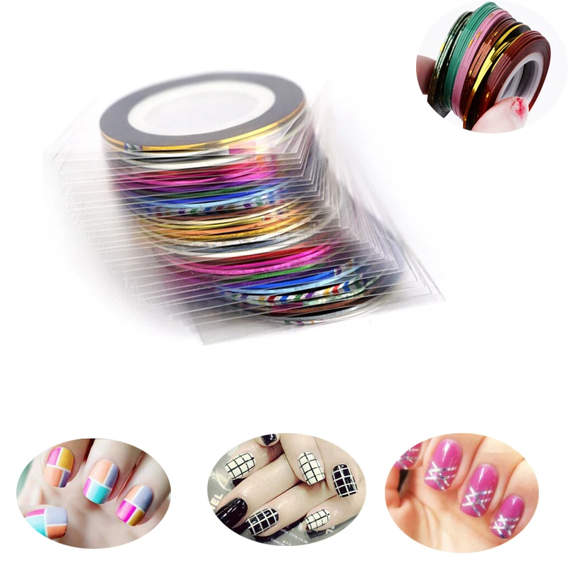 Buy 40 Pcs/Lot Nail Art Striping Glitter Tape Nail Art