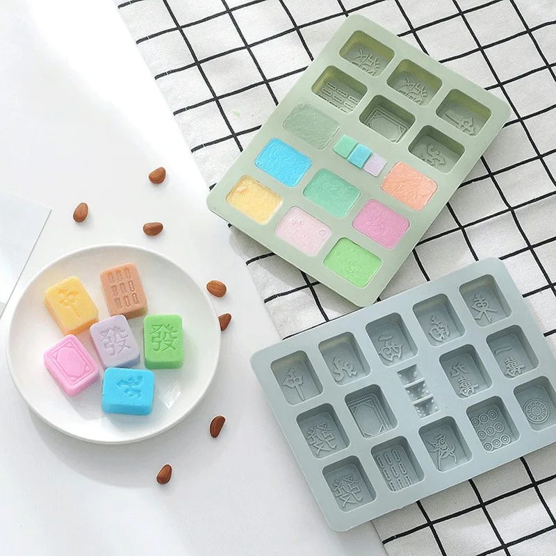 

Cake Mold For Chocolate Chinese Mahjong Shape Silicone Mold DIY Fondant Molds Sugarcraft Pastry Confectionery Cake Accessories