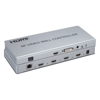 

New 2X2 4K Video Wall Processer HDMI DVI TV Controller support 8 modes splicing display with RS232 4K 30Hz Support Cascading