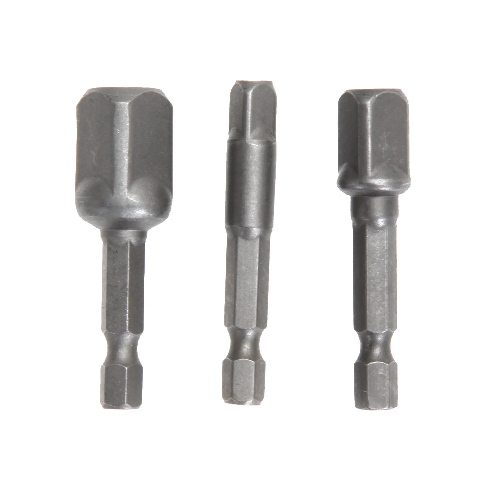 

3 Pcs/Set 1/4" 3/8" 1/2" Hex Power Drill Chrome Vanadium Steel Socket Long Center Drill Adapter Extension Hex Bit Set TH4