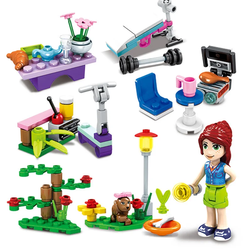 

SLPF Children Educational Assemble Diy Plastic Small Particles Building Blocks Intellectual Building Model Girl Toys Legoing I01