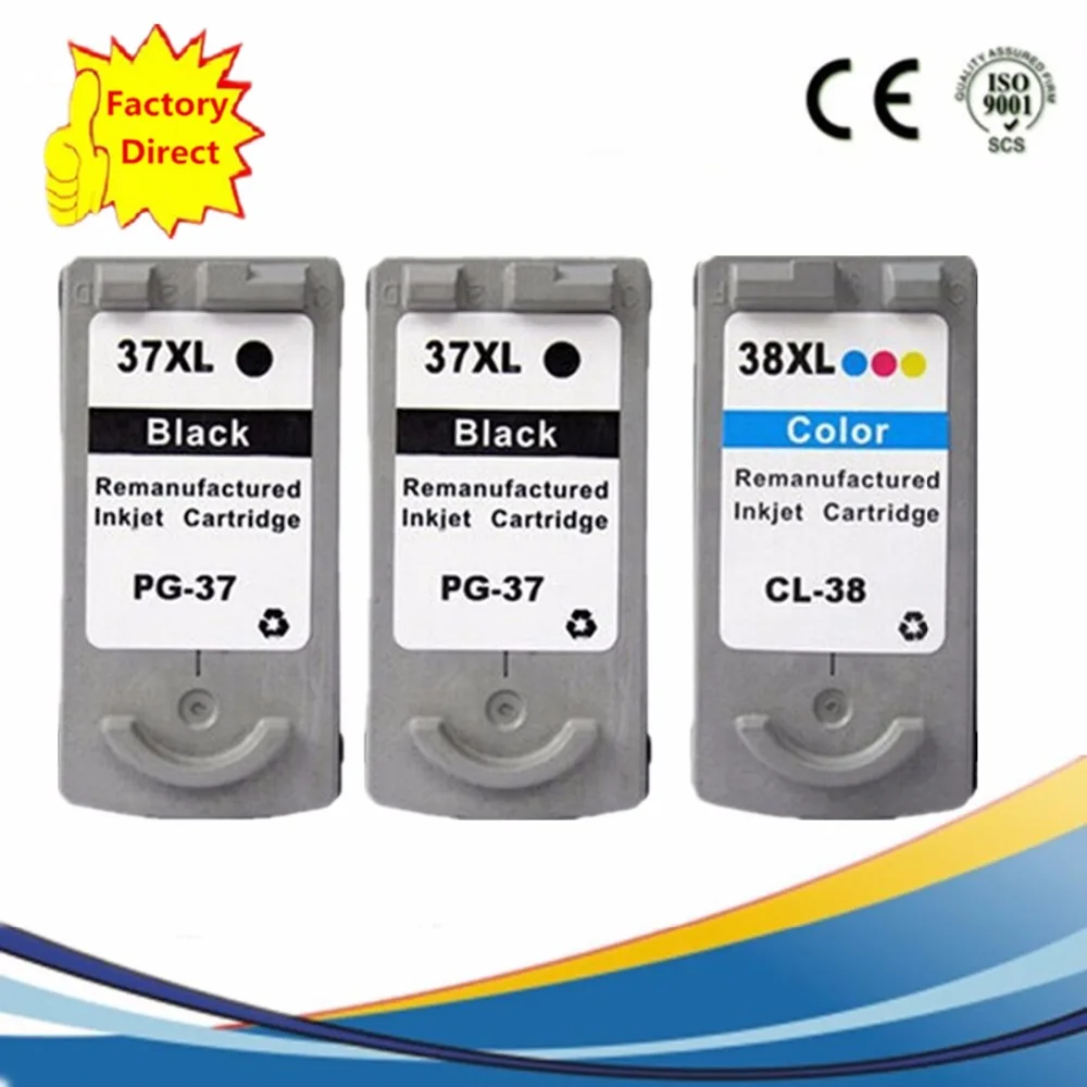 PG 37 PG37 CL 38 CL38 чернильные картриджи восстановленные Pixma MP140 MP210 Ip2600 iP1900 MX300 MX310 MP190|pg