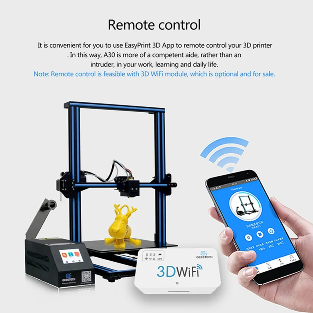 

Geeetech A20 3d Printer Fast Assembly High Accuracy With GT2560 Board Break-Resuming Capability and Aluminum Profile Frame