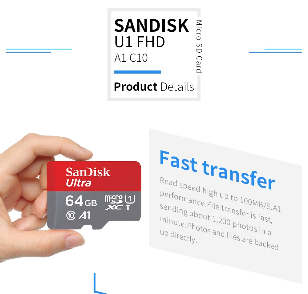 SanDisk Ultra Memory Card 400GB 128GB 64GB 32GB 16GB Micro SD card 200GB 256GB SDHC/SDXC Class10 UHS-I TF Cards For Smartphone switch memory card