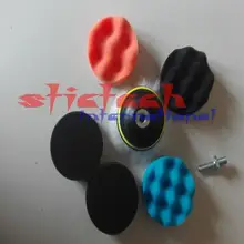 По DHL или FedEx 100 набор для полирования Pad набор для авто полировки колеса комплект буфер с адаптером сверла Самый дешевый