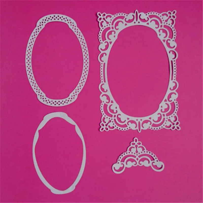 

Metal Cutting Dies 4Pcs Rectangular frame Stencils for DIY Scrapbooking/photo album Decorative Embossing DIY Paper Cards