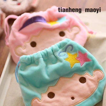 

Japan Sanrio The Little Twin Star Plush Coin Purse Drawstring Bags kids Wallet Twin Star make Kawaii Key Bag For Girls Gifts