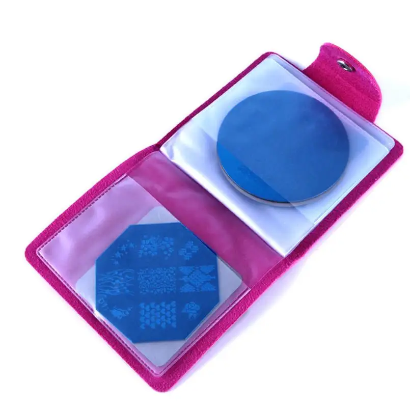 

32Slots Nail Art Stamp Plate Stamping Plates Holder Storage Cases Stamp Bag Organizer Template Holder Drop ship 12.12