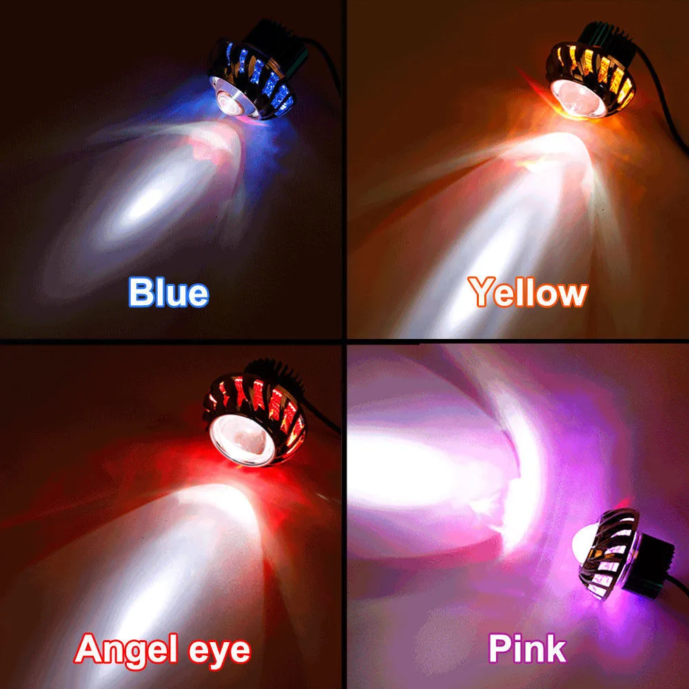 Motorcycle Projector Lens CREE LED Headlight Spot light (2)
