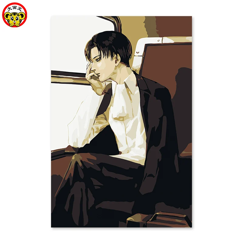 Красивый мальчик, улыбка, квадратическая, популярная, сделай сам Цифровая живопись, аниме, манга, штурмовые великаны, ltant Lieber