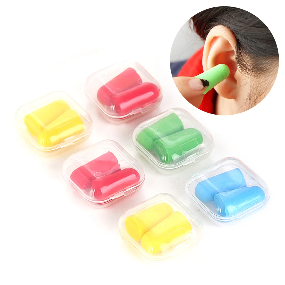 10 Pairs Soft Foam Ear Plugs Tapered Noise Reduction Travel Sleep Noise