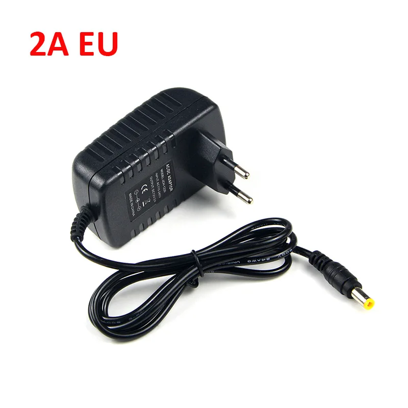 DC 12 V адаптер питания зарядное устройство 12 W 24 W 36 W 60 W 72 W 96 W 1A 2A 3A 5A 6A 8A 220 V 230 V входной трансформатор для светодиодной ленты или камеры видеонаблюдения - Цвет: 2A EU