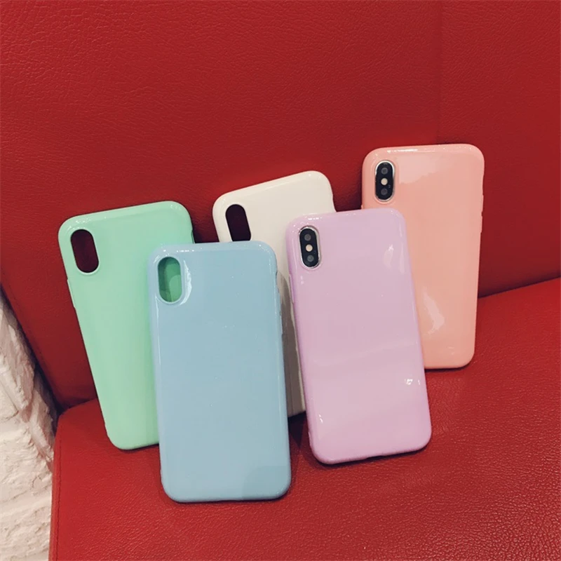 

KSTUCNE Fashion Candy Color Phone Case For iphone 8Plus case Rubber Soft TPU Silicon Cover For iPhone 7 7Plus 6 6s 8 Plus Capa