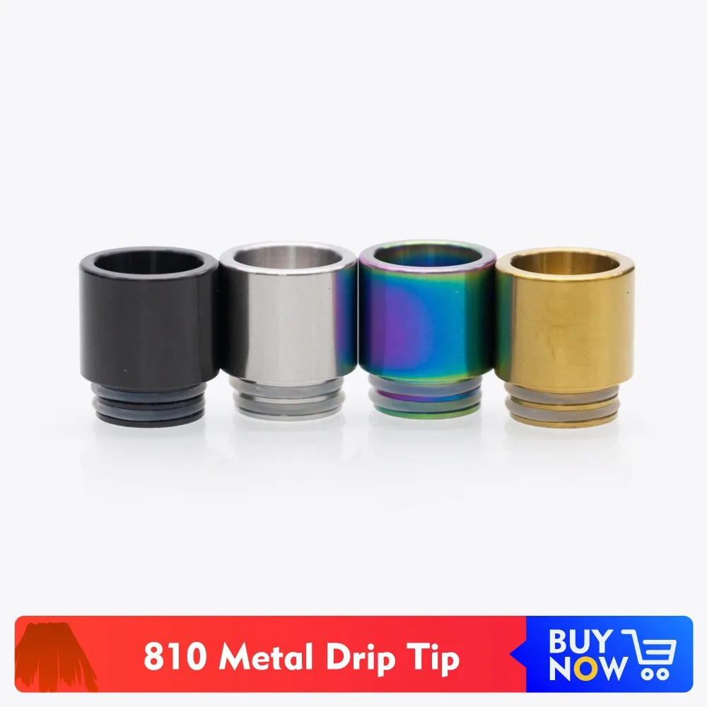 

Quartz Banger 1pc 810 Metal Drip Tip Mouthpiece Wide Bore for TFV8 TFV12 Prince Tank Atomizer Vape Drip Tip 810