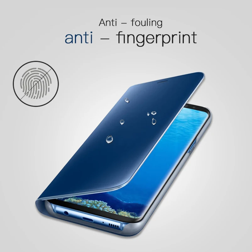Зеркальный умный флип чехол для Samsung Galaxy S9 C8 C10 J7 Nxt Note 8 S8 S7 Edge J4 J6 J8 A6 2018 кожаный