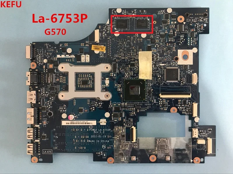 KEFU полностью протестирован! Материнская плата для ноутбука Lenovo G570|laptop motherboard|piwg2