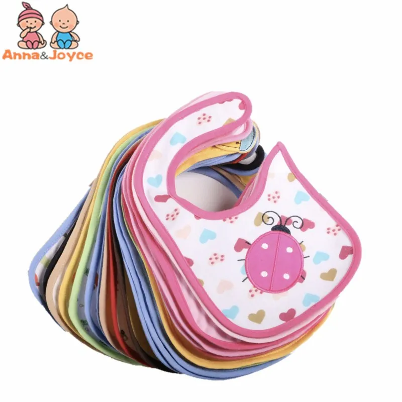 15Pc/lot Bibs Lovely Cute Cartoon Pattern Toddler Baby Waterproof Saliva Towels Choosed Cotton Baby Bibs Gifts 0-3 YEARS baby headband