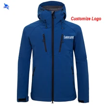 Логотип на заказ, водонепроницаемая флисовая куртка для мужчин, ветронепроницаемая Флисовая теплая куртка с капюшоном для походов, кемпинга, рыбалки, катания на лыжах, толстовки