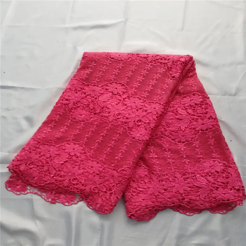 

high quality 2018 latest Embroidered lace fabric Nigerian tulle lace fabrics African Pink lace fabric for women C09-2