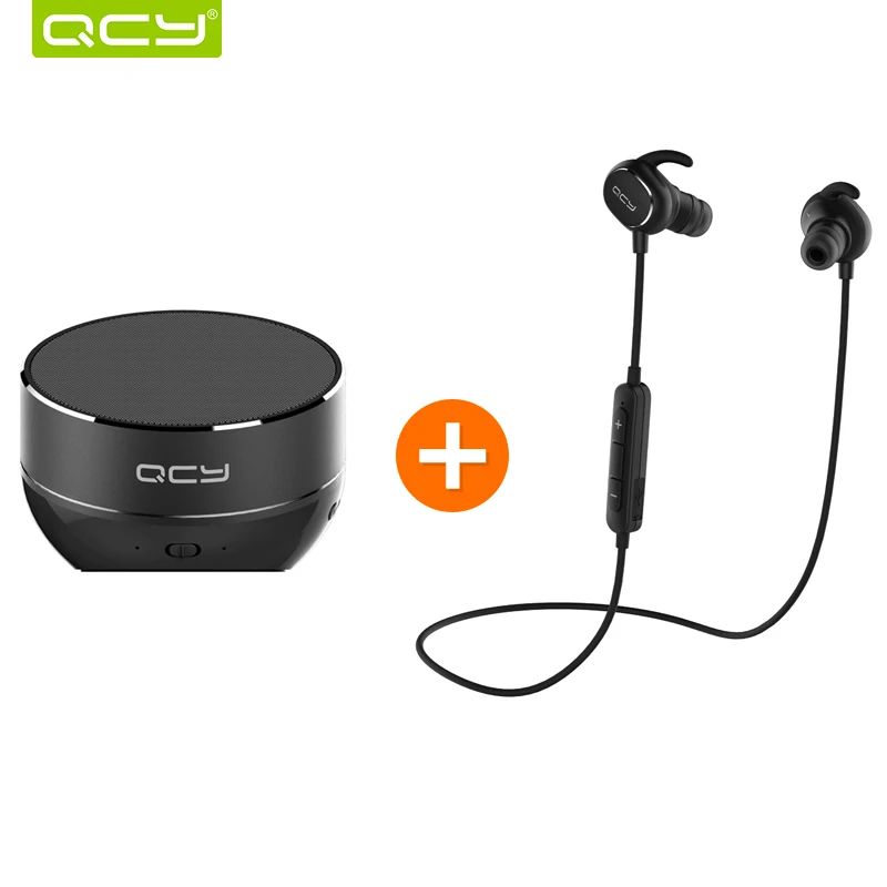 Prix pour QCY valeur paquet QQ800 mini portable bluetooth haut-parleur de soutien TF Carte USB AUX et QY19 sport sans fil écouteurs casque Prix pour QCY valeur paquet QQ800 mini portable bluetooth haut-parleur de soutien TF Carte USB AUX et QY19 sport sans fil écouteurs casque