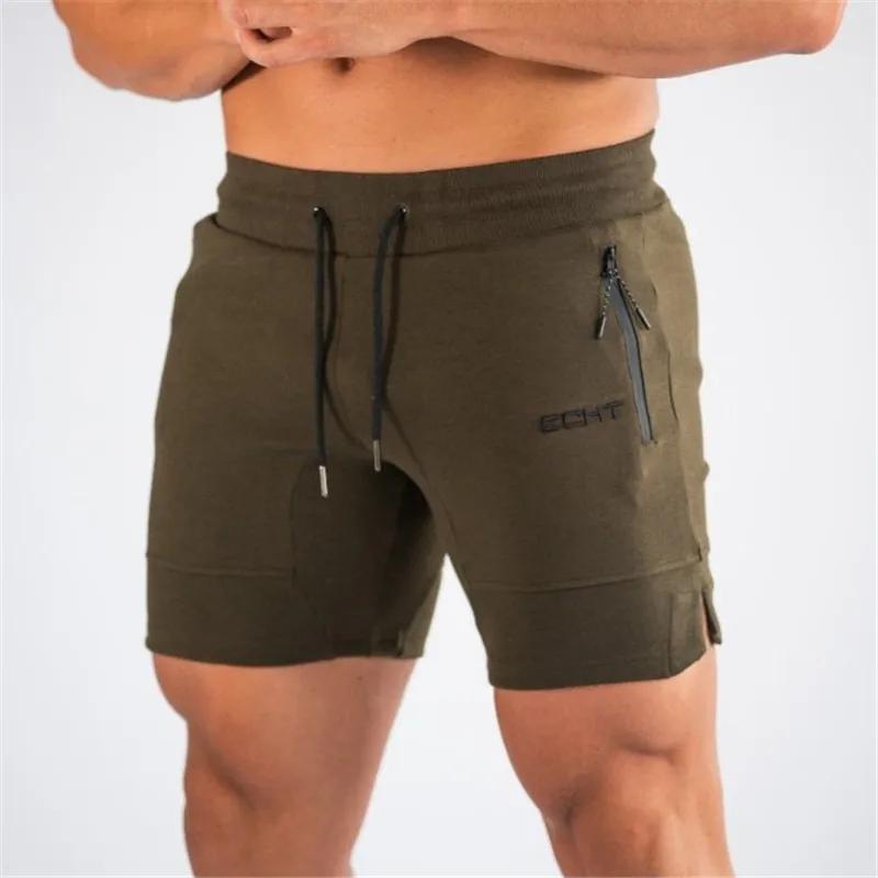 High Quality Brand New Men Casual Shorts white Straight Shorts Male Fitness Fashion Bodybuilding Shorts Brand Trend Menswear2019 - Цвет: Army green