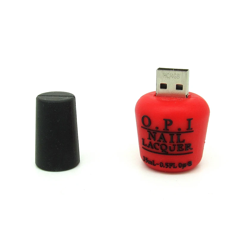 Красивая Женская мода usb флеш-накопитель 64 ГБ 32 ГБ 16 ГБ 8 ГБ 4 ГБ лак для ногтей модель флеш-накопитель карта памяти u диск подарок для девочки флешка