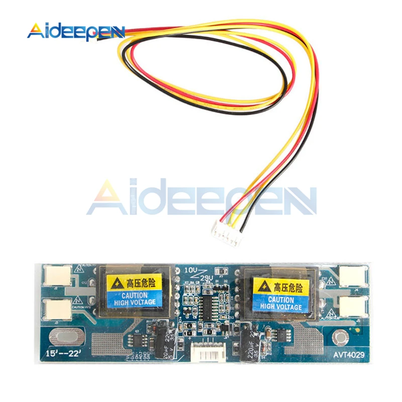 

10-30V Universal CCFL Inverter LCD Monitor Module 4 Lamp LCD Inverter For Laptop 15-22" Widescreen VCC/ON/OFF/ADJ/GND
