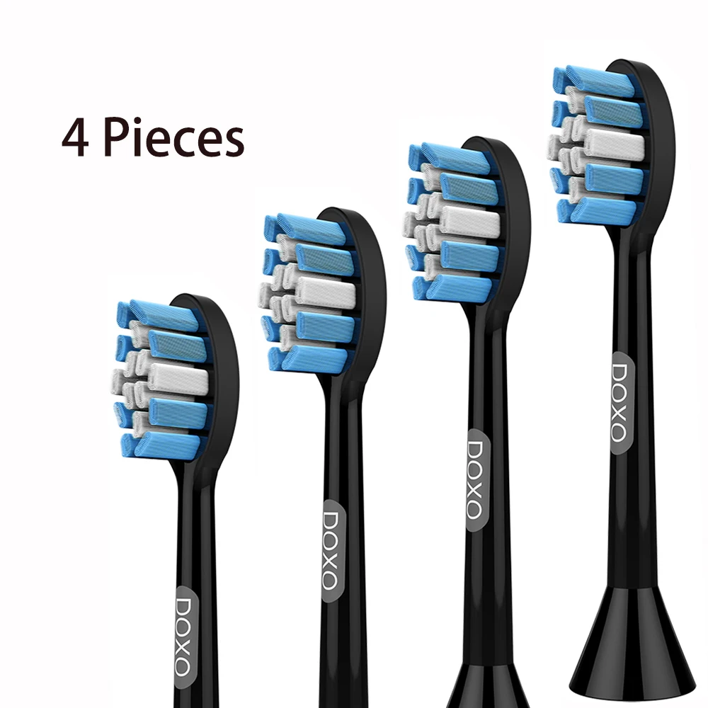 

Codace 4 Pcs electrict teethbrush head replaceable toothbrush head for DOXO D5 D5s Red Blue White Black