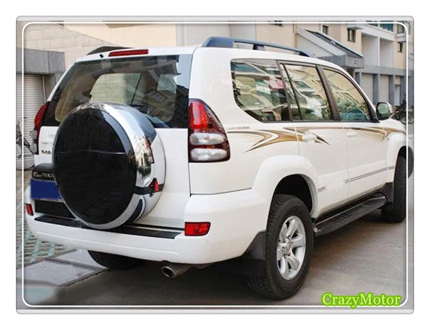 Черный топ багажник на крышу рельсы багажник для Toyota Prado FJ120 2003 2004 2005 2006 2007 2008 2009