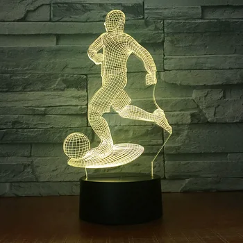 

Football Gift Desk Lamp Remote Touch Acrylic Colorful Table Moderne Led 3d NightLight Lighting 3d Lamps