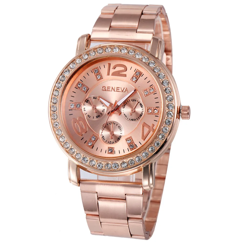

GEMIXI Women Watches Stainless Steel Band Back Cover Sport Quartz Hour Wrist Analog Watch Rose Gold dropship